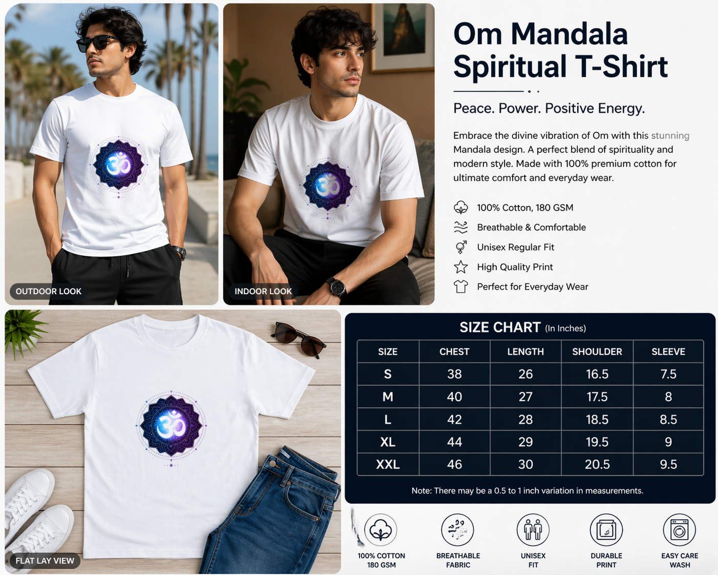 Om Mandala Spiritual T-shirt
