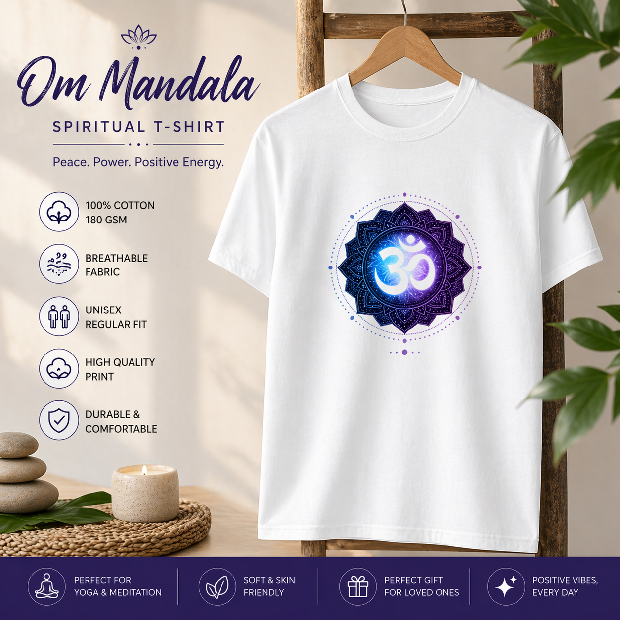Om Mandala Spiritual T-shirt